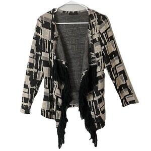 Xtaren Retro Y2K Heavyweight Cardigan With Fringe Details Polyester